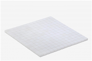 Thassos Marble Polished Mosaic Tile, Thassos White Marble Polished Mosaic