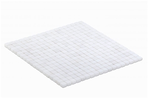 Thassos Marble Snow White Tumbled Mosaic Tile