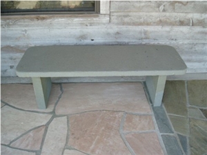 PA Bluestone Bench, Pennsylvania Blue Stone Bench