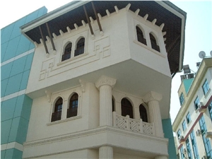 Arykanda Limestone Wall Cladding Project, Arykanda Beige Limestone Wall