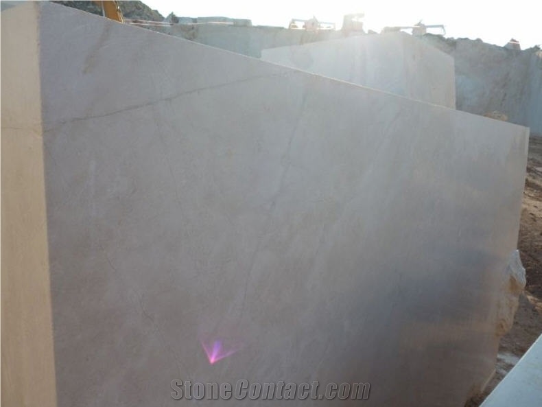 Bartu Light Beige Marble Blocks, Isparta Cream Beige Marble Block