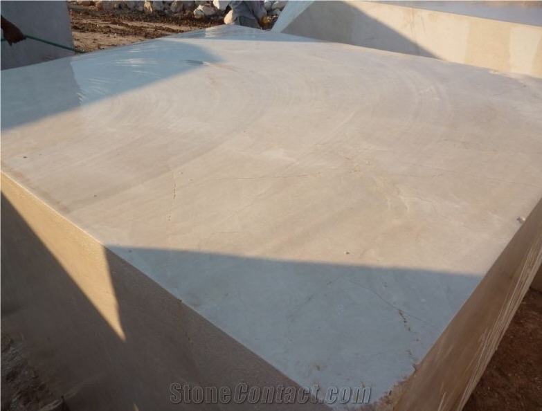 Bartu Light Beige Marble Blocks, Isparta Cream Beige Marble Block
