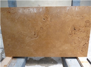 Dark Noce Travertine Slabs, Turkey Brown Travertine