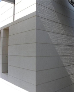 Limra Limestone Chiseled Wall Cladding, Limra Beige Limestone Wall