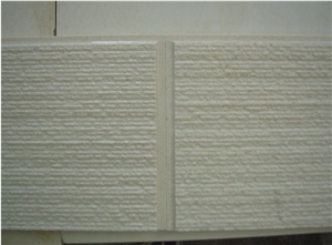 Limra Limestone Chiseled Wall Cladding, Limra Beige Limestone Wall