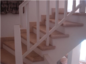 Santa Royal Marble Stair Steps, Santa Royal Beige Marble Stairs