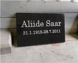 Black Galaxy Granite Bevelled Slant Gravestone