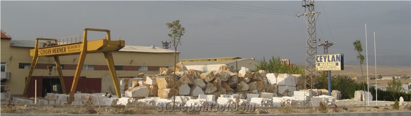 Usak White Marble Blocks