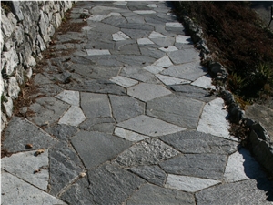 Beola Grigia Quartzite Flagstone Pavement, Beola Grigia Grey Quartzite Flagstone Paver