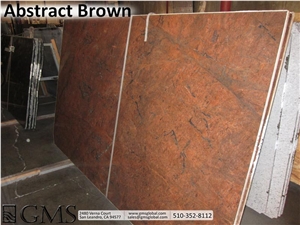 Abstract Brown Granite Slabs