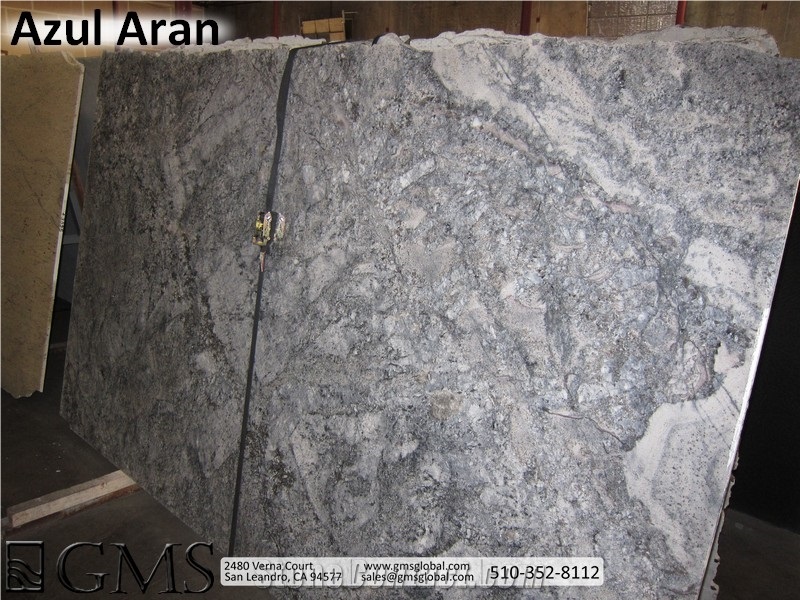 Brazil Azul Aran Granite Slabs, Spain Blue Granite
