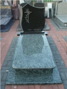 Olive Green Lines Granite Monument