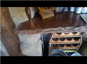 Vanga Red Granite Solid Countertop