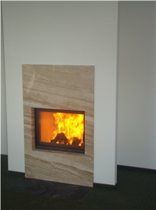 Breccia Sarda Limestone Fireplaces, Breccia Sarda Chiaro Beige Limestone Fireplaces