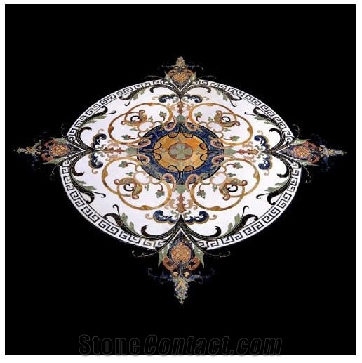 Marble Inlayed Waterjet Floor Medallions