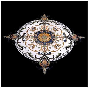 Marble Inlayed Waterjet Floor Medallions