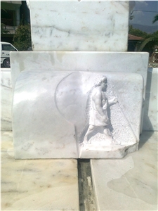 Kaunos - Mugla White Marble Carved Relievo