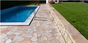 Rosa Del Piemonte Quartzite Pool Terraces, Pavers, Rosa Del Piemonte Pink Quartzite Pool Terraces