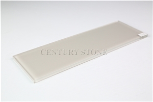 4‘x12" (10x30cm) Beige Glass Stone Subway Wall Til
