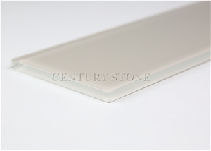 4‘x12" (10x30cm) Beige Glass Stone Subway Wall Til