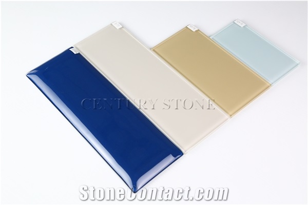 4"x8" (10x20cm) Light Brown Glass Subway Wall Tile