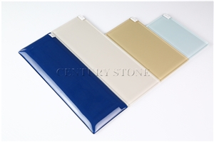 4"x8" (10x20cm) Light Brown Glass Subway Wall Tile