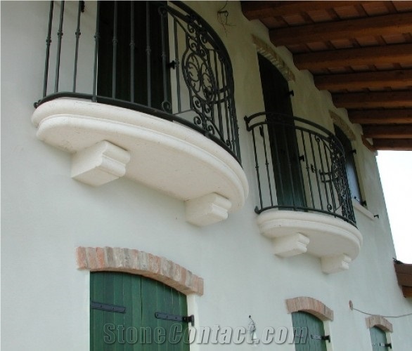 Beige Limestone Building Stone, Facade, Arches, Nocciolato Chiaro Beige Limestone Building Stone