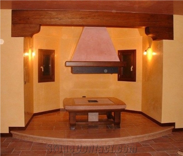 Breccia Pernice Marble Fireplace, Breccia Pernice Scura Red Marble Fireplace