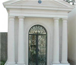 Mausoleum in Pietra Di Noto Limestone, Pietra Di Noto Beige Limestone Mausoleum, Columbarium