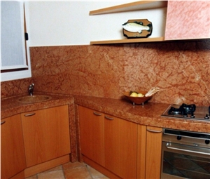 Rosso Castellamare Marble Kitchen Countertop, Rosso Castellamare Red Marble Kitchen Countertops