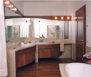 Travertino Romano Oniciato Vanity Top, Travertino Romano Oniciato Beige Travertine Vanity Top