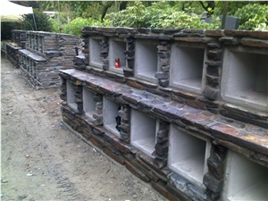 Cemetery Columbarium in Saint Just Gneiss