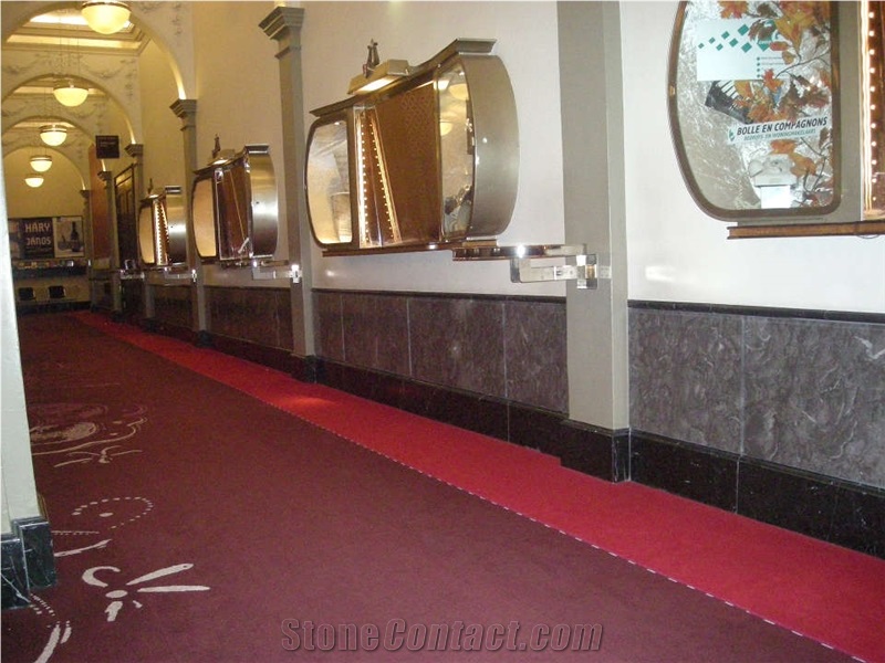Gris Nevada Granite, Nero Marquina Marble Walling, Gris Nevada Grey Granite Walling