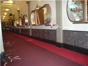 Gris Nevada Granite, Nero Marquina Marble Walling, Gris Nevada Grey Granite Walling