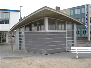 Kiosk Project with Belgian Blue Stone, Vinalmont Meuse Grey Blue Stone Building, Walling Kiosk Project with Belgian Blue Stone, Vinalmont Meuse Grey Blue Stone Building, Walling