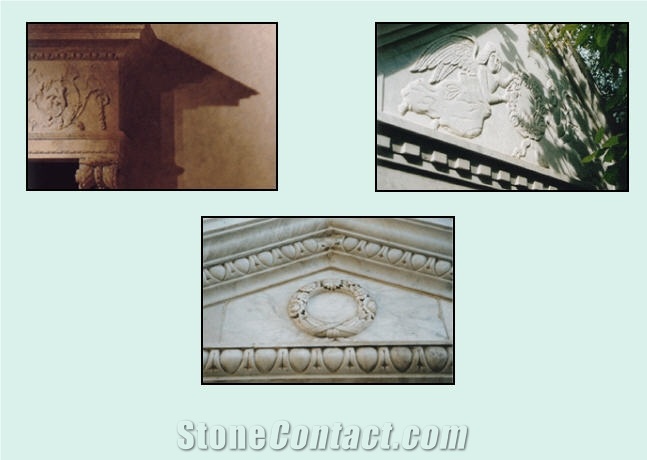 White Ivory Marble Relievo and Carving