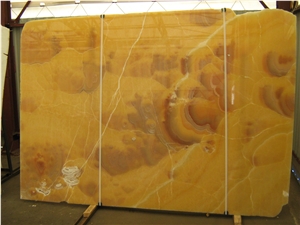 Orange Bojnord Onyx Slabs, Iran Yellow Onyx