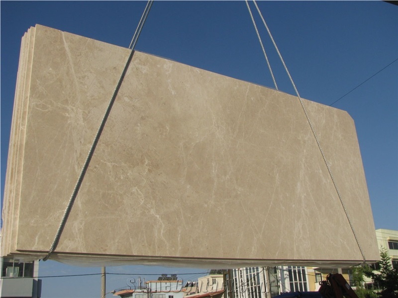 Lydia Beige Marble Slabs, Lygourio Beige Marble