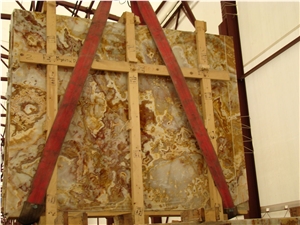 Multicolor Red Onyx Slabs, Pakistan Red Onyx