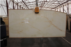 Onice Bianco Slabs, Iran White Onyx Slabs