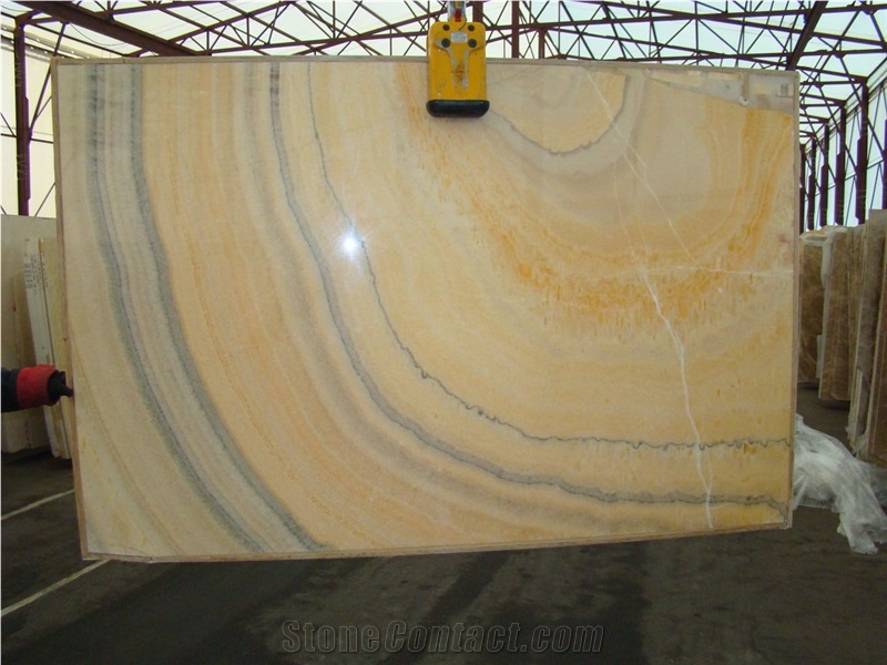 Sunset Onyx Slabs, Onice Giallo Slabs