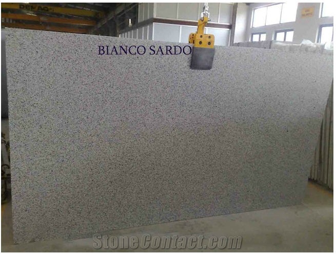 Bianco Sardo Granite Slabs, Italy White Granite