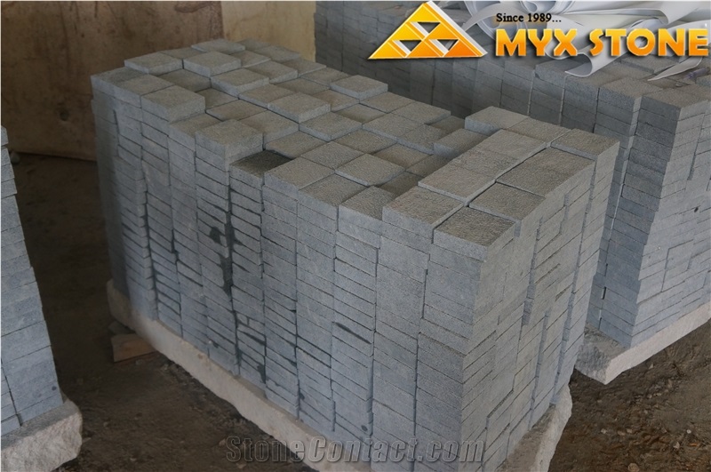G612 China Olive Green Granite Cobble Stone