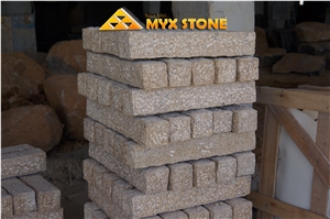 G682 Mushroom Stone Walling Cladding,China Yellow Granite Mushroom Stone