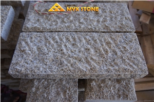 G682 Mushroom Stone Walling Cladding,China Yellow Granite Mushroom Stone