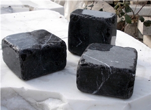 Nero Marquina Marble Cube Stone, Nero Marquina Black Marble Cube Stone