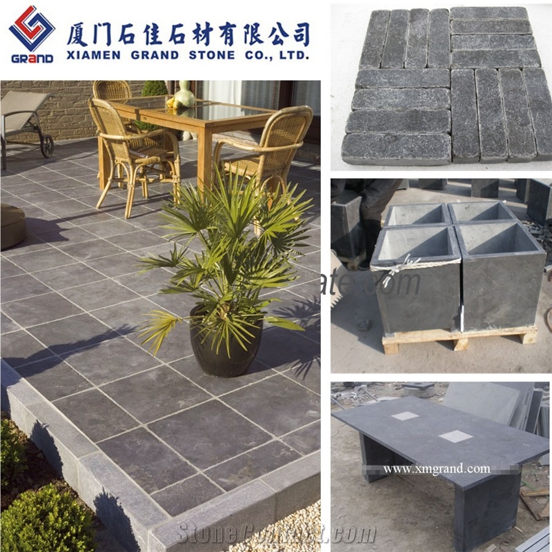 Blue Stone for Building Stones and Ornaments, Blue Stone Bricks and Walling Tiles