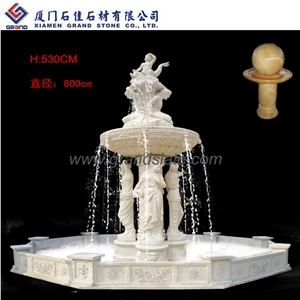 Marble Stone Fountains, White Marble Fountains and Sculptured Floating Ball Fountains