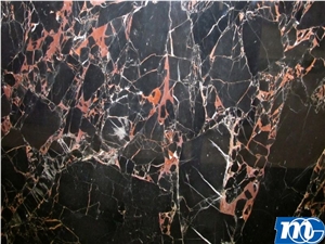 Black Montmartre Marble Tiles, Slabs