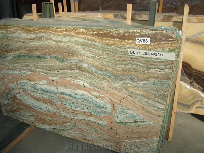 Onice Smeraldo Green Onyx Slabs, Smeralda Green Onyx Slabs